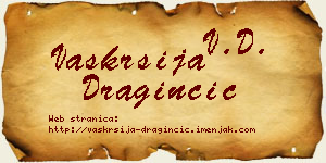 Vaskrsija Draginčić vizit kartica